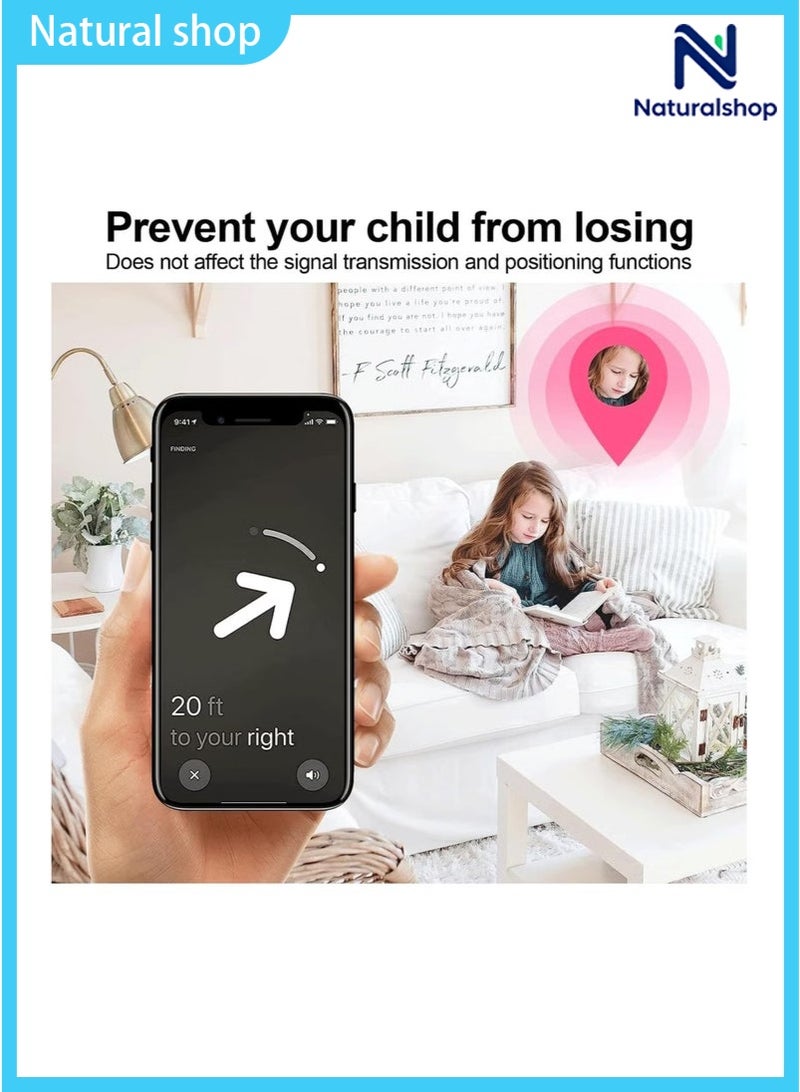 المتخصصون الطبيعيون 2 حزمة سوار Airtag للأطفال ، غطاء واقي من Apple Air مع معصم النايلون ، ومكافحة GPS Trackers Cover Cover Fand For Toddlers Girls Boys - Image 2