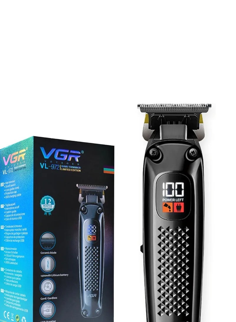 VGR VL-972 Limited Edition Professional Hair Clipper,Trimmer For Men With Digital LED Display - Image 1