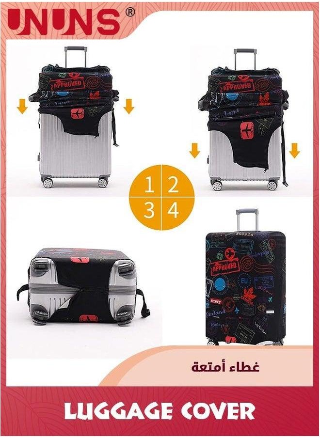 UNUNS Luggage Cover,3D Washable Travel Cover Carry On With Zipper Fits 18-20 Inch For Holiday And Great Gift Idea  - Image 3