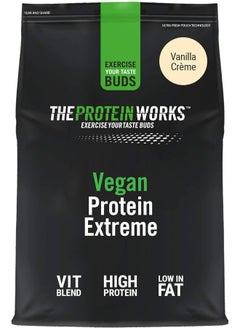 THE PROTEIN WORKS Vegan Protein Extreme Added Vitamin Blend Vegan Protein Powder Plant Based Protein Shake 57 Servings Vanilla Creme 2Kg  - Image 1