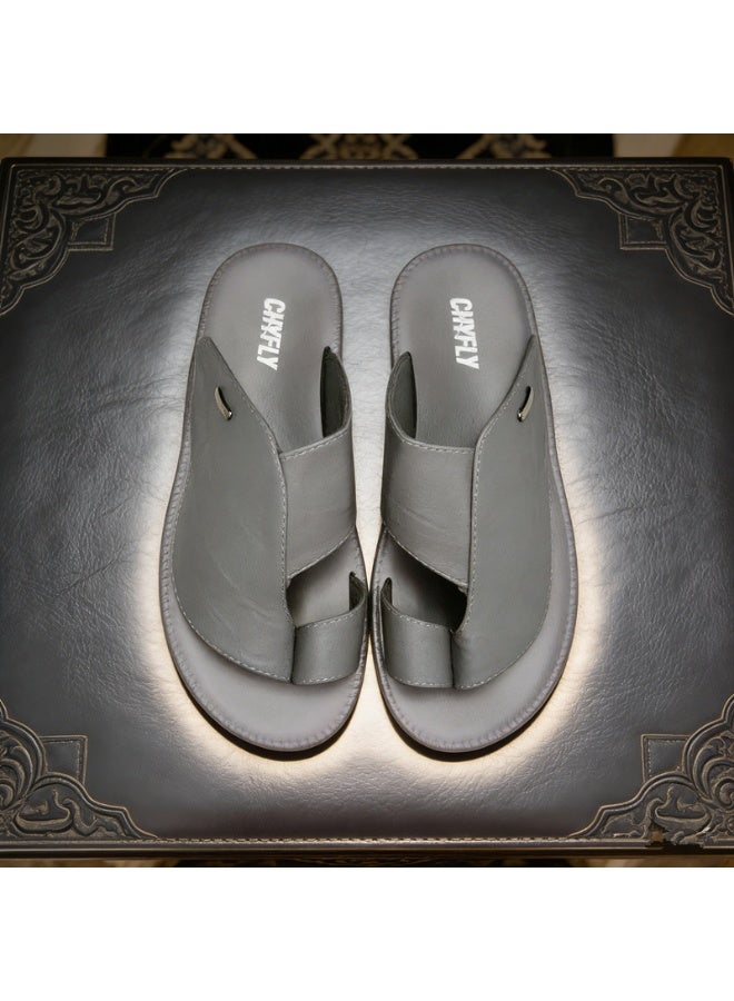 Men's Arabian-Style Toe-Ring Slippers, Open-Toe Flat Slippers, Soft And Non-Slip Casual Summer Slippers, Can Be Paired With A Robe, Suitable For Everyday Indoor And Outdoor Wear In The Gulf Region - Image 1