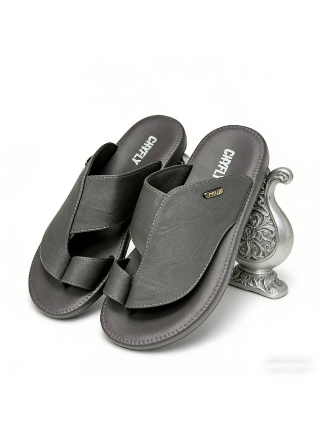 Men's Arabian-Style Toe-Ring Slippers, Open-Toe Flat Slippers, Soft And Non-Slip Casual Summer Slippers, Can Be Paired With A Robe, Suitable For Everyday Indoor And Outdoor Wear In The Gulf Region - Image 5