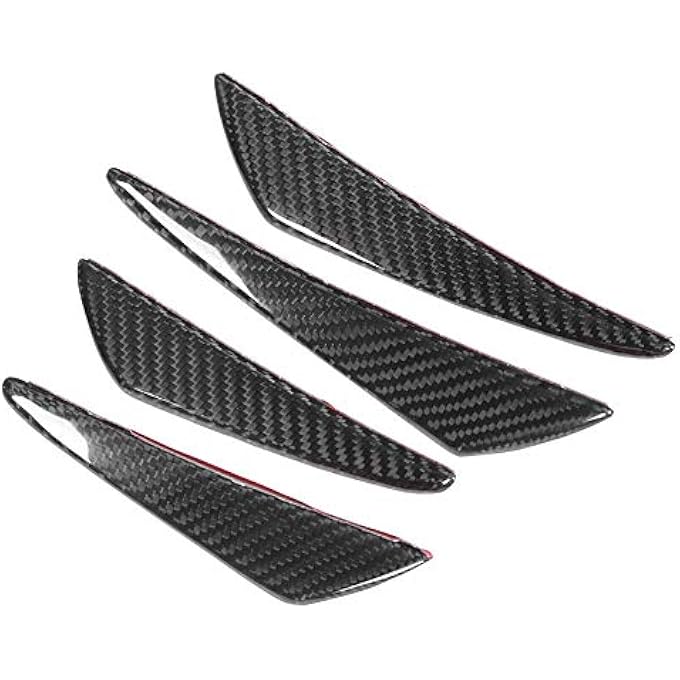 KIMISS Bumper Canards ,4Pcs/Set Universal Carbon Fiber Bumper Canards Lip Spoiler - Image 1