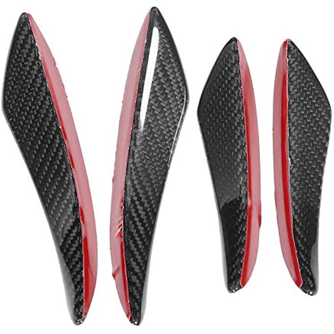 KIMISS Bumper Canards ,4Pcs/Set Universal Carbon Fiber Bumper Canards Lip Spoiler - Image 5