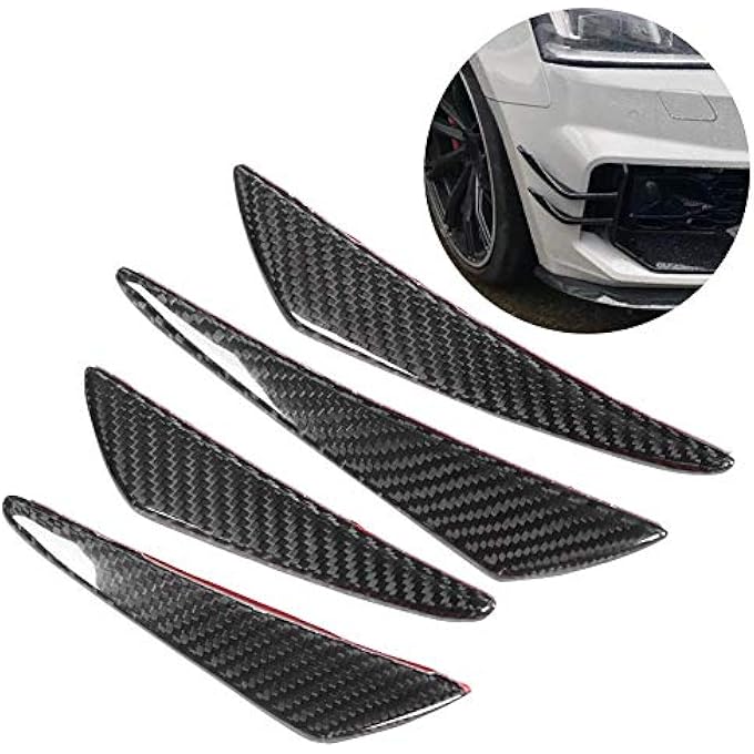 KIMISS Bumper Canards ,4Pcs/Set Universal Carbon Fiber Bumper Canards Lip Spoiler - Image 4