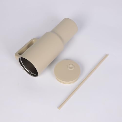 CYNVEXA Tumbler with lid and Straw 1200ML Cup Stainless Steel Vacuum Insulated Tumbler for Water, Iced Tea or Coffee 1.2L Office Gym Travelling (40 - Oz - Skin) - Image 2