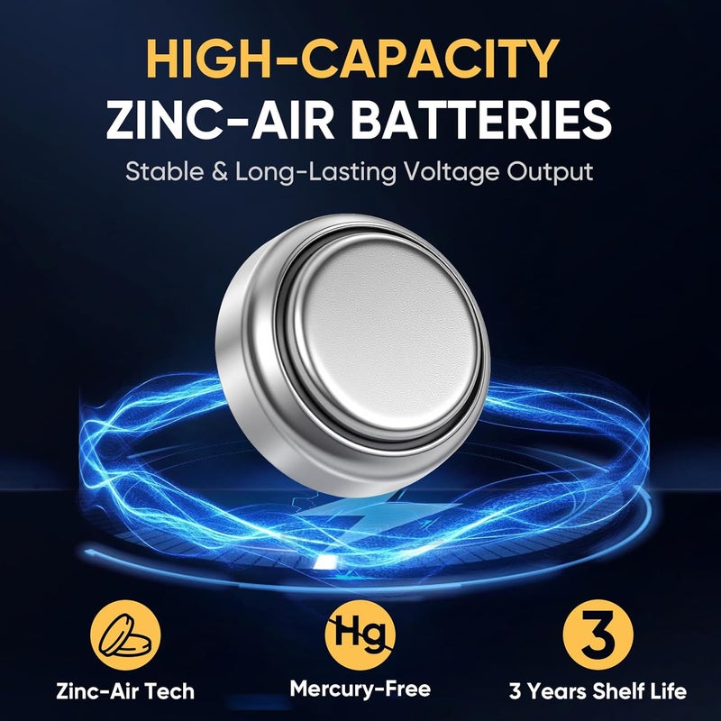 OAKDOLCHE Hearing Aid Batteries Size 312, 60 Count, Mercury Free Zinc Air, 1.45 Volt Long Lasting & Easy to Open - Image 2