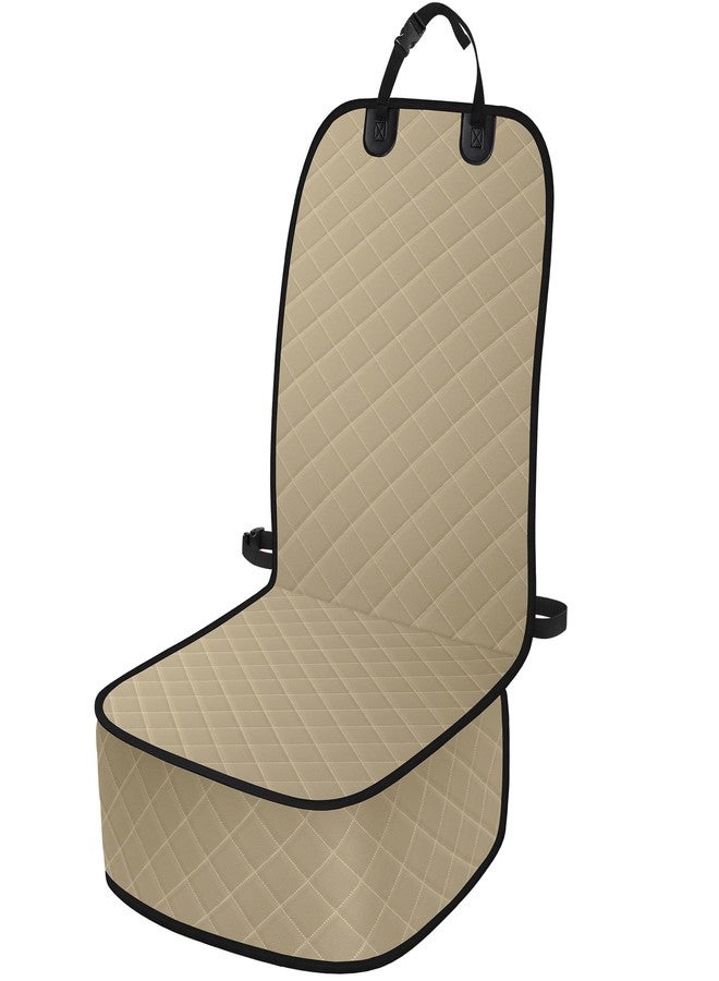ELONGRIVER Dog Car Seat Covers, Waterproof Front Seat Cover for Dogs, Scratch-Proof, Nonslip Pet Passenger Seat Cover Protector, Universal Fit for Cars Trucks SUVs, Standard Size, Khaki - Image 1