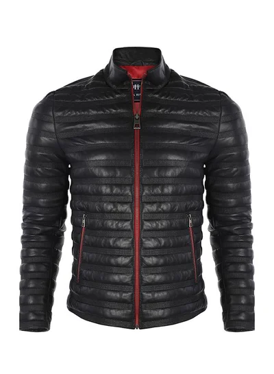 FELIX HARDY Genuine Leather Black Biker Jacket