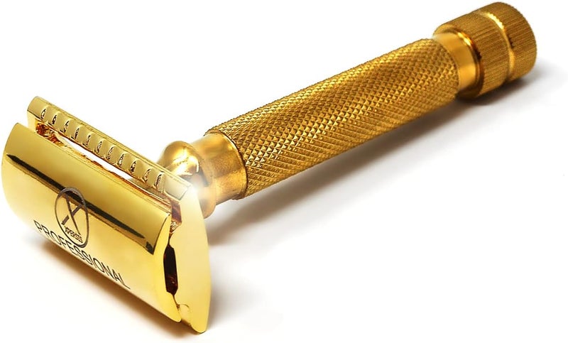 XPERSIS PRO Safety Razor For Men Double Edge Real Hand Crafted German Steel Gold - Image 1