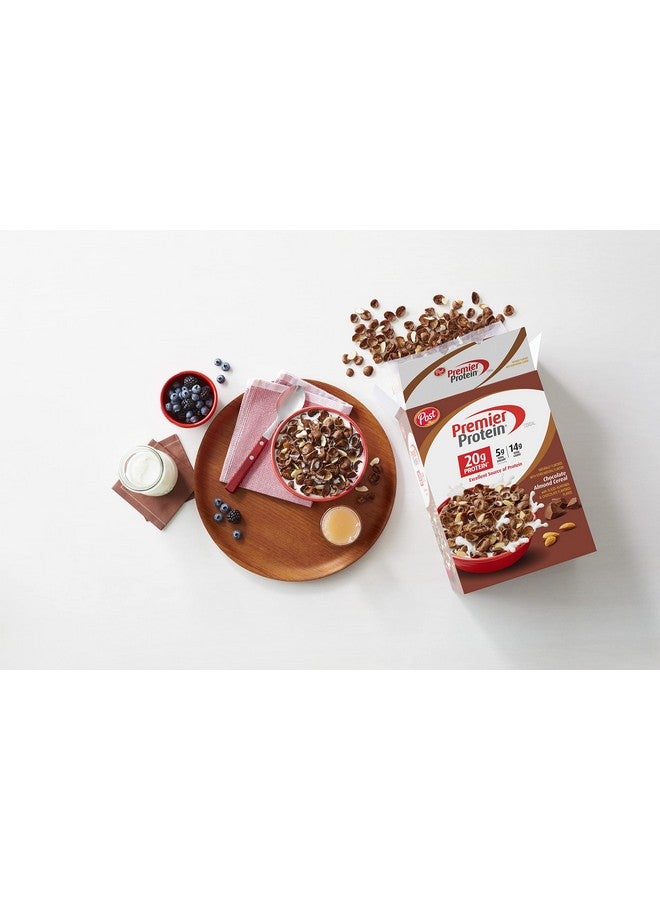 Premier Protein Post Premier Protein Chocolate Almond Cereal, Chocolatey Protein Cereal Flakes with Sliced Almonds, Contains 20g of Protein Per Serving, 9 OZ Box - Image 3