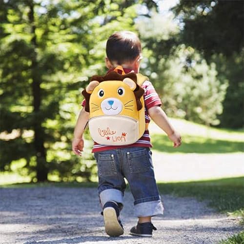 ADISA Kids Backpack Toddler Bag Back Pack Plush Cartoon for Girls and Boys 1-5 Years (BP101-YEL) - Image 3