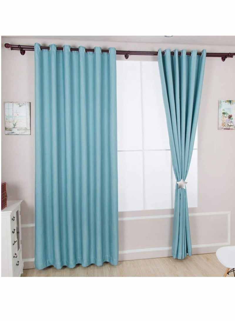 NIBEMINENT Hand Knitting Curtain Rope Tiebacks Tieback Bandage Clips Cord Tie Back Wood Beads 2 Pieces Holdbacks Holder(Grey) - Image 4