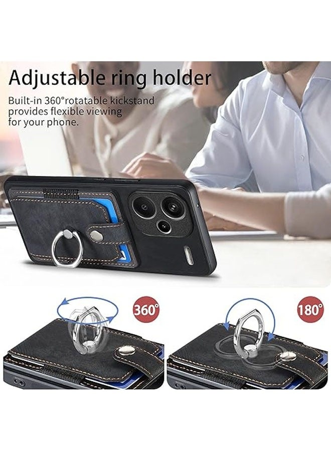 Xiaomi Redmi Note 13 Pro Plus 5G Case, Ultra-Slim Drop-Resistant TPU Case, Card Holder, Note 13 Pro + Multifunctional Case with Bracket Ring - Image 5
