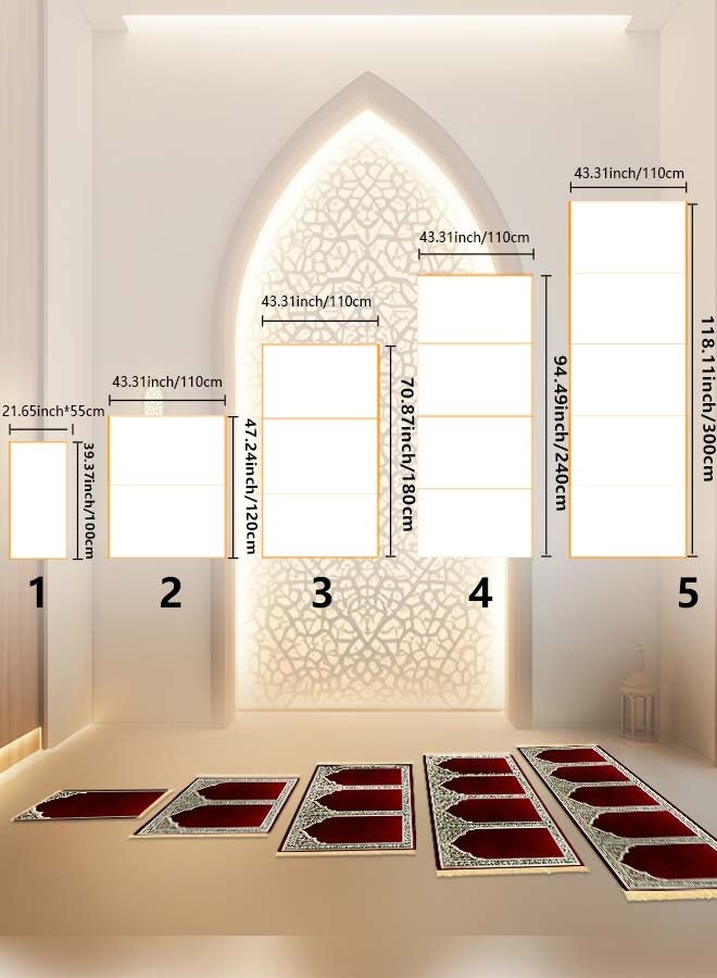 Multi-Person Prayer Mats With Anti-Slip Bottom - Image 3