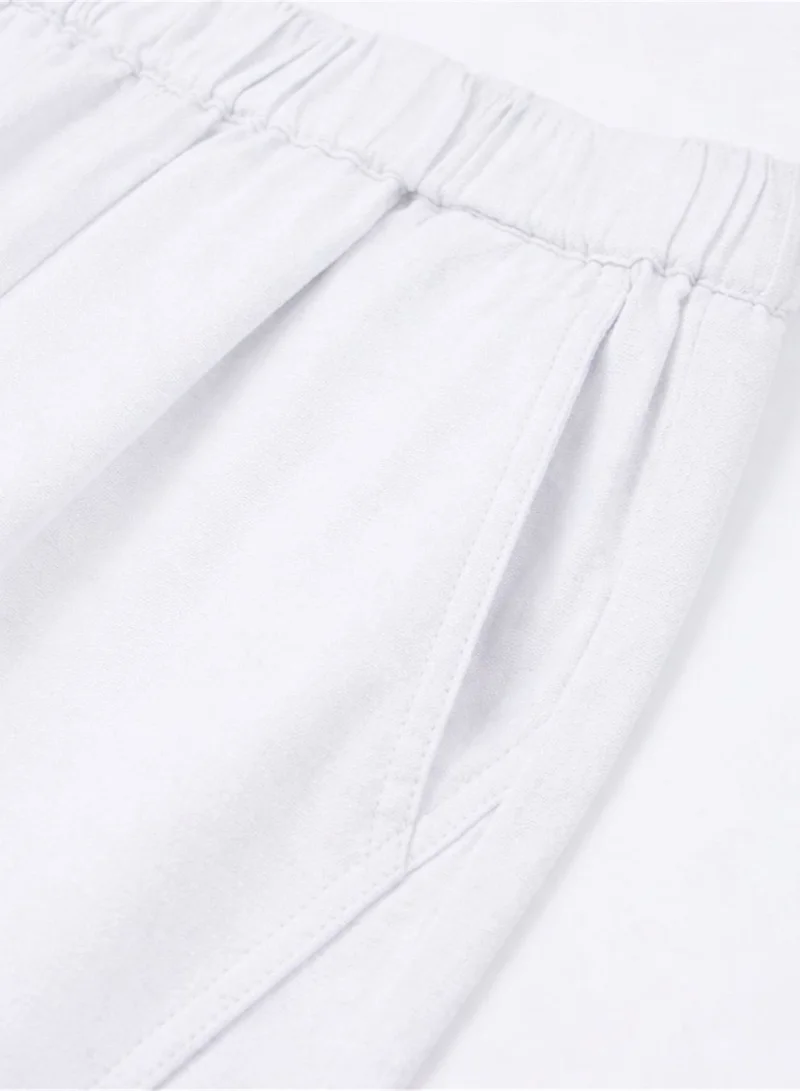 GIORDANO  Women's Regular Taper Linen-Cotton Pants for Women | Best Price UAE