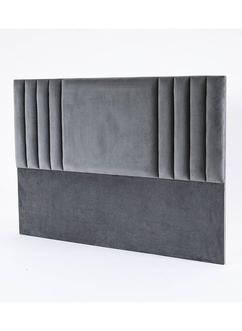 Karnak Superioi Upholstered Velvet Bed Frame Bedroom Furniture Strong And Sturdy Modern Design Wooden Bed | Quiet & Comfortable Bed (King - 180x200cm, Grey) - Image 4