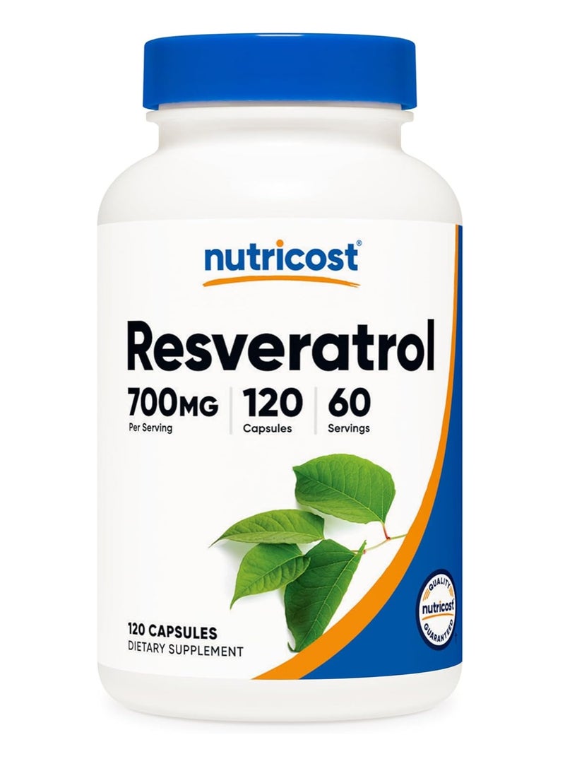 Nutricost Resveratrol Capsules 700mg 120 Caps - Image 1