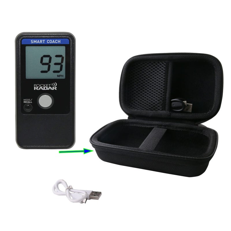 WERJIA Hard Carrying Case Compatible with Pocket Radar Smart Coach,Pocket Radar Ball Coach, Pocket Radar App,mesh Pocket for Cable and Wrist Strap - Image 3