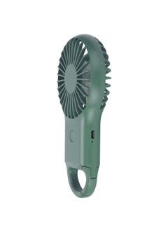 Thoraya USB Charging Handheld Portable Fan 3 Speed Adjustable Mini Fashionable Carabiner FanArmy Green  - Image 1