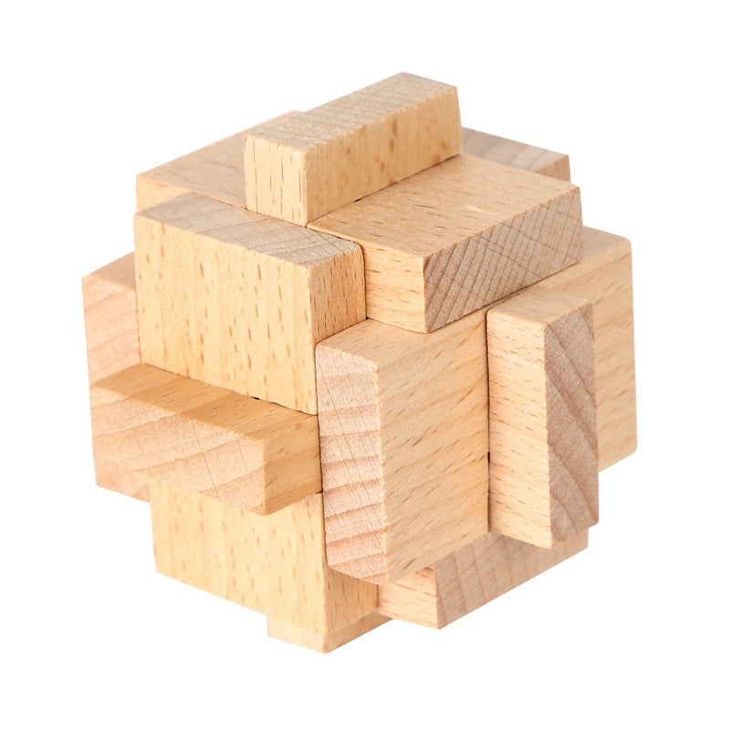 Chinese-Style Kongming Lock Luban Lock Full Set Development Intelligence Unlock Suit Children'S Educational Toys Birthday Gift - Image 1