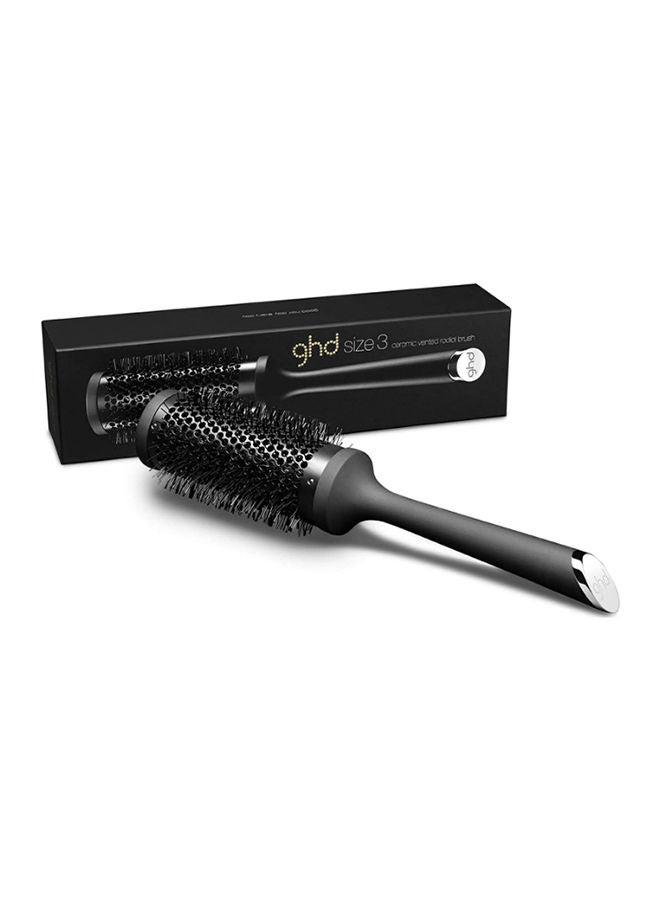 NIBEMINENT Ceramic Vented Radial Hair Brush 3 Black - Image 1