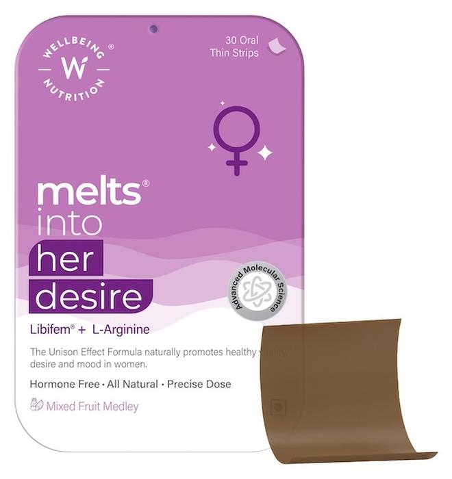 WELLBEING NUTRITION melts Her Desire | Libifem, L-Arginine and Energy in Women (30 Oral Strips) - Image 1