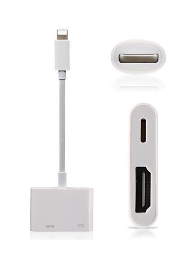 NIBEMINENT Lightning to HDMI HD Converter White  - Image 2
