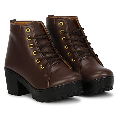KRAFTER Women's & Girl's Classic Winter Boot-HP-1599-Brown-41 - - Image 1