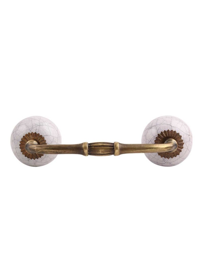 Indian-Shelf IndianShelf 1 Pack Ceramic Purple Cabinet Pulls T Bar Vintage Kitchen Drawer Handles Door Dresser Handles Antique Hardware 4 Hole to Hole BH485CRACK72  - Image 1