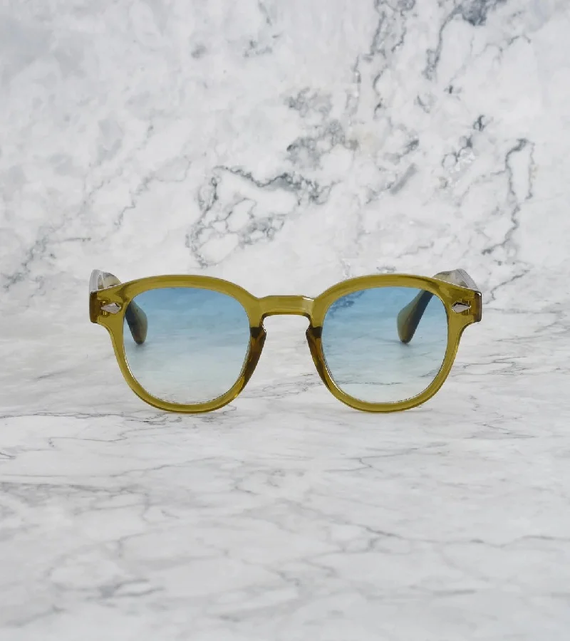 Explicit Poets Explicit Poets Unisex JOHNNY COLORED Olive - Gradient Blue Stylish Sunglasses, 2EP46