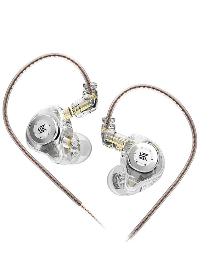 KZ EDX Pro in Ear Monitor Headphones KZ IEM Earphones Dual DD HiFi Stereo Sound Stage Earphones Wired Noise Cancelling Gaming Earbuds for Musicians Singer Audiophiles (White, No Mic) - Image 1