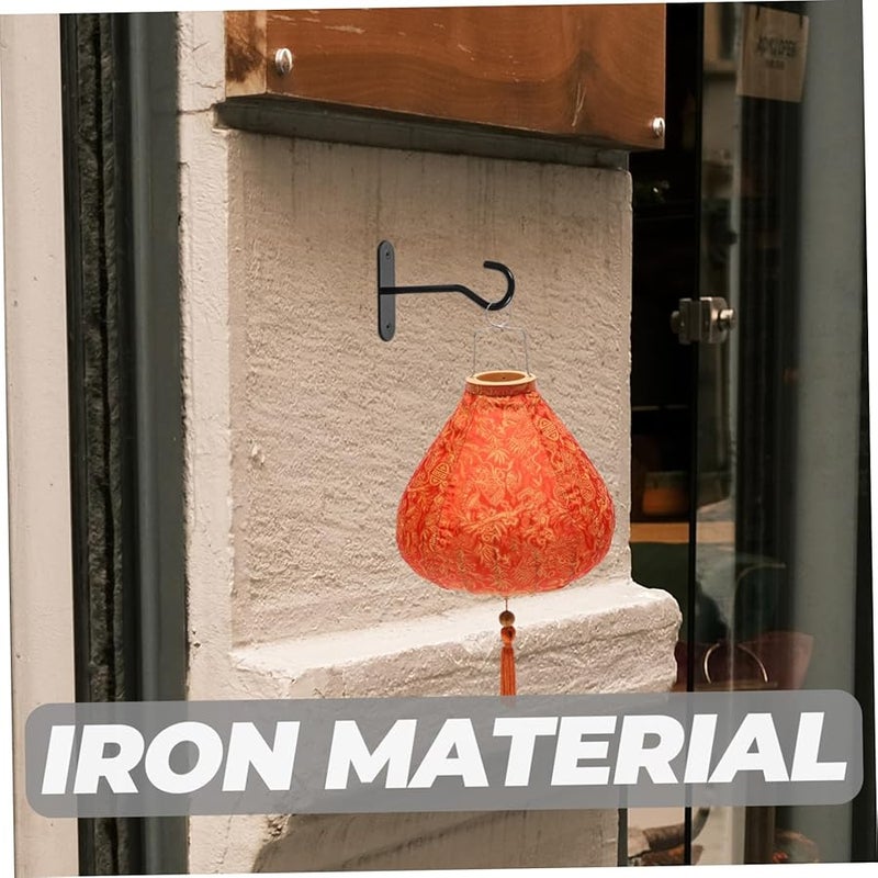 4 Pack 10X7CM Iron Wall Hooks For Outdoor Hanging Planters Garden Mount - Image 4