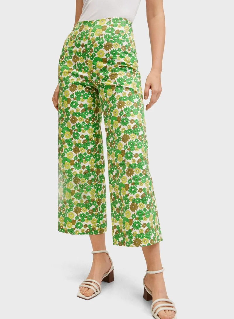 MANGO Wide Leg Pants