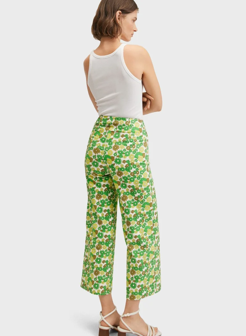 MANGO Wide Leg Pants