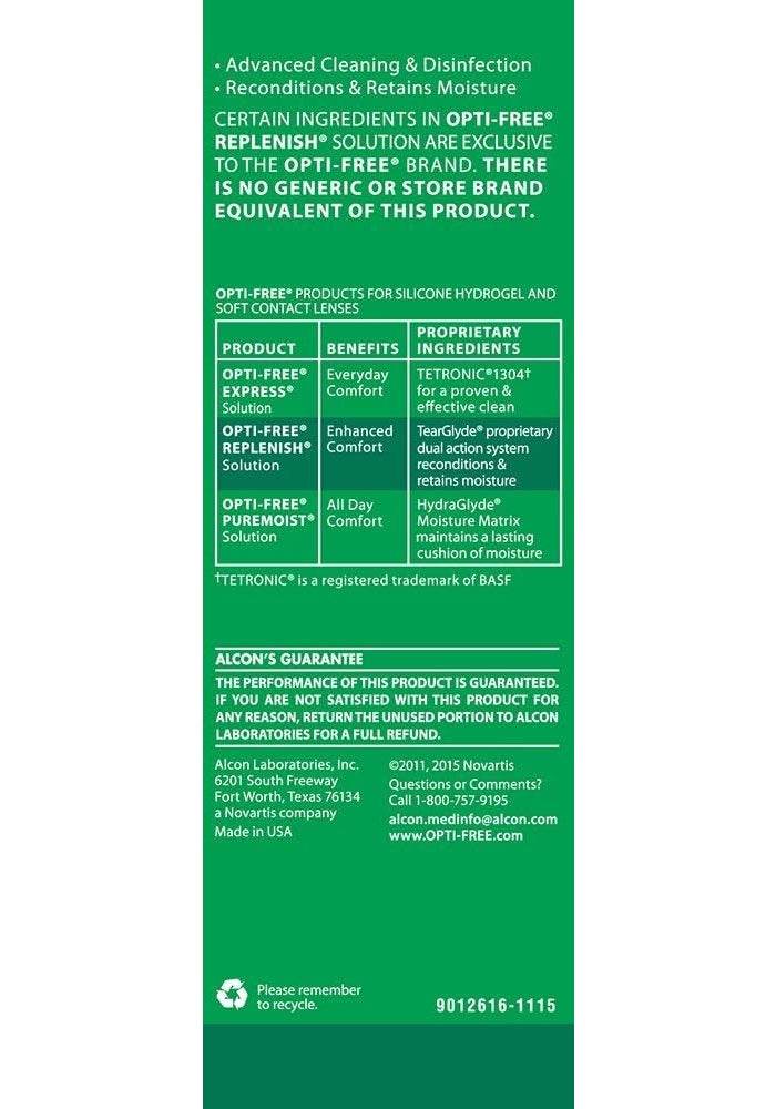 Opti-Free Replenish Multi-Purpose Disinfecting Solution with Lens Case - 4 FL OZ (120 mL) - Image 2