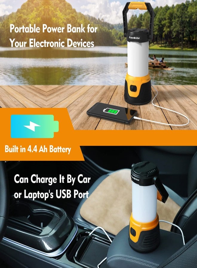 إيفربايت مصباح تخييم LED قابل لإعادة الشحن من EverBrite مزود بوظيفة بنك طاقة، بقوة إضاءة 1000 لومن، و5 أوضاع إضاءة، مثالي لانقطاع التيار الكهربائي، وحالات الطوارئ، والأعاصير، وللاستخدام المنزلي، وغير ذلك. - Image 2