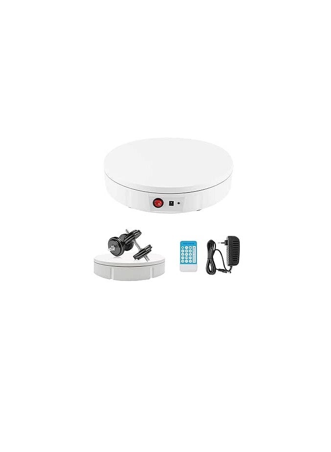 Xria 30cm Degree Auto 360 Rotating Turntable Multi-Angle Photography Display With Remote Control(White) - Image 1