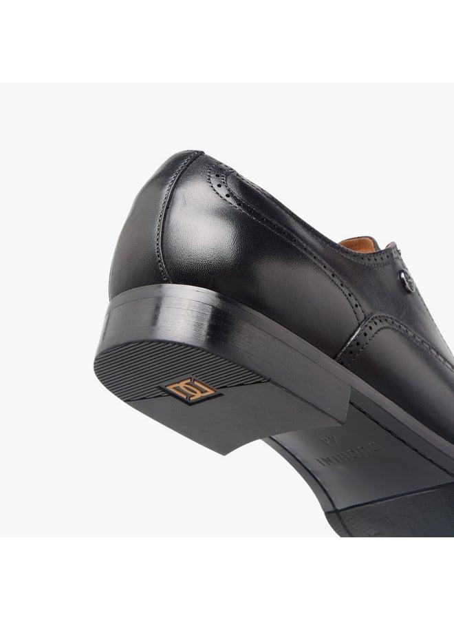 DUCHINI Men's Perforated Derby Shoes with Lace-Up Closure - Image 5