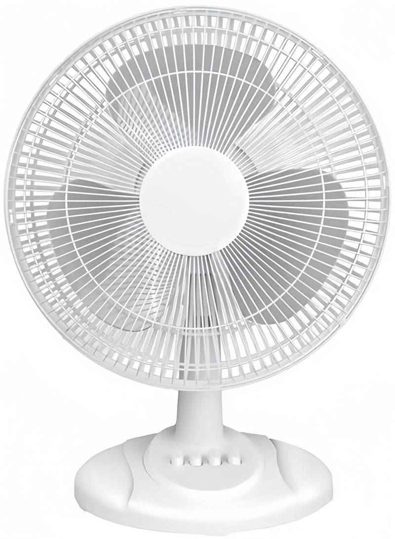 GGEROU Oscillating Table Fan with Adjustable Tilt, Convenient Push Button Controls, Quiet, 16 inch, 3 Speed, Desk Fan, Airflow 15.75 ft/sec, Ideal for Home, Bedroom, Dorm & Office, White - Image 1
