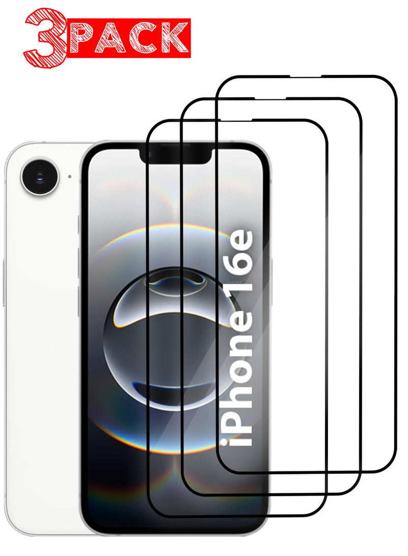 CATANES iPhone 16e Screen Protector Tempered Glass 3 Pack, Protective Film Easy Installation Bubble Free - Image 1