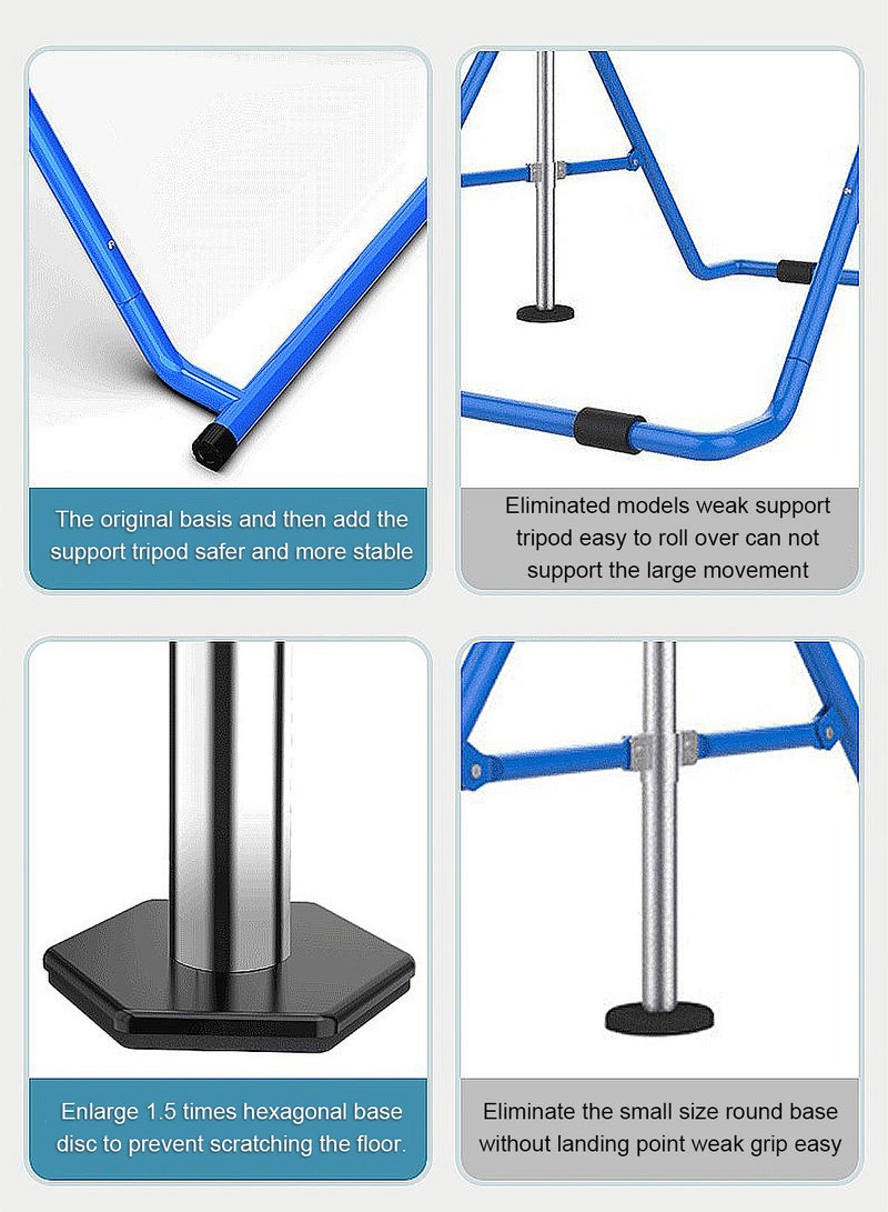 MaBaby Expandable Gymnastics Bar for Kids - Height Adjustable Junior Training Bar for Home, Folding Gymnastic Horizontal Bars Equipment with lifting rings - Image 3