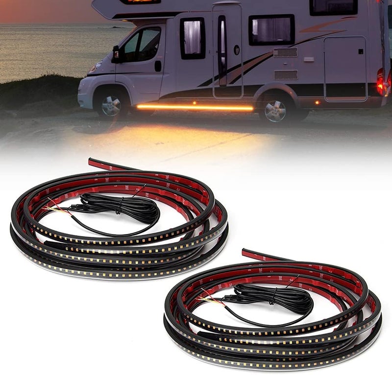 OPL5 15 Feet Running Board Lights with Sequential Amber Side Marker and White Courtesy Lights - Image 1