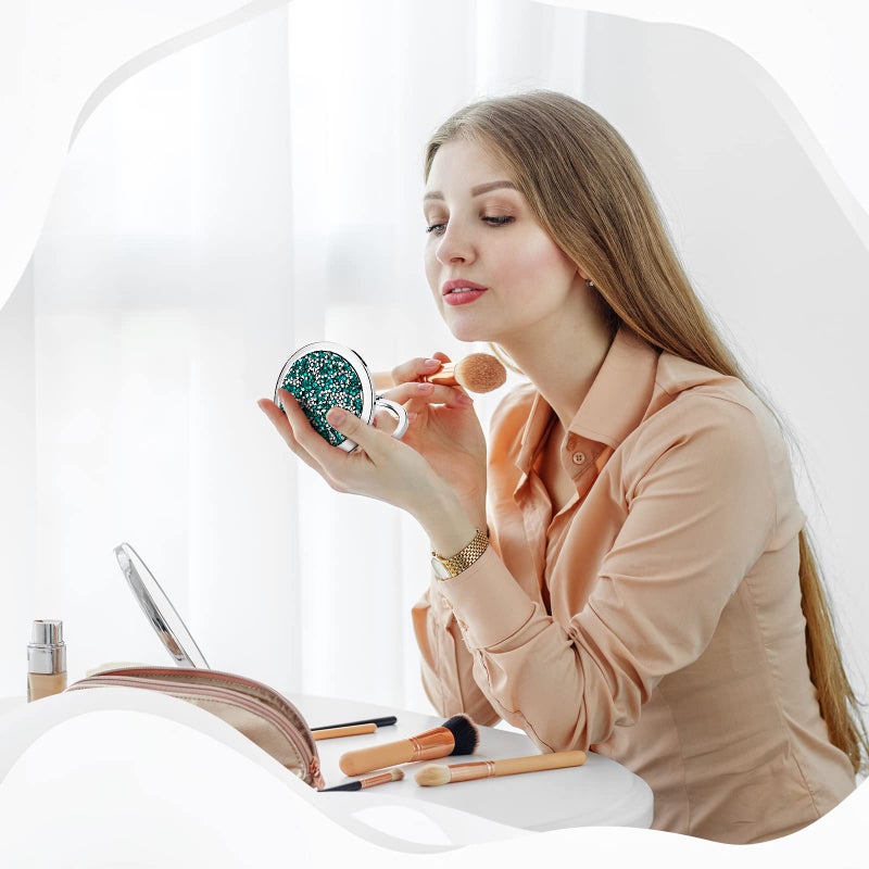 Unittype 10 Pcs Employee Appreciation Gift Inspirational Compact Mirror Women Thank You Gifts Bulk Travel Pocket Mirror For Women Graduation Secretaries Teacher Nurse Cna Week Gifts(Green) - Image 5