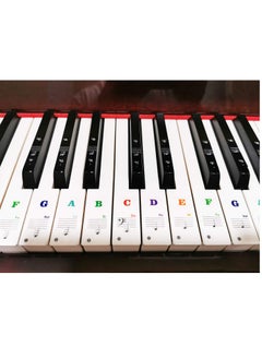 Piano Keyboard Stickers for 88/61/54/49/37 Key, Bold Large Letter Piano Stickers for Learning, Removable Piano Keyboard Letters, Notes Label for Beginners and Kids, Multicolor