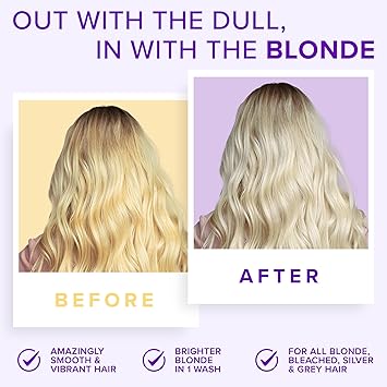 NYK1 Purple Shampoo And Conditioner For Blonde Hair 500ml x2 SULPHATE FREE Toner Bleached Sets Silver - Image 2
