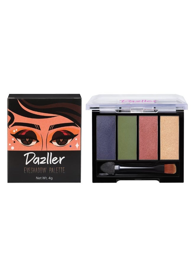 دازلير باليت ظلال العيون دازلر ميستيكال ماجيك شيمري فينيش - ميني، 4 غرام، D4-Es2، لون ترابي جيد، خفيف الوزن، سهل الدمج، أصباغ غنية، ألوان نابضة بالحياة، متعدد الألوان - Image 1