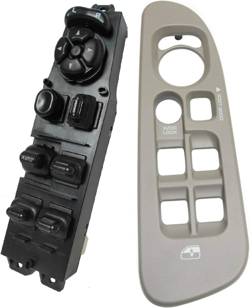 SWITCHDOCTOR Window Master Switch & Bezel Set for 2002, 2003, 2004, 2005, 2006, 2007, 2008 Dodge Ram (Quad Cab, Crew) (Tan Bezel) - Image 1