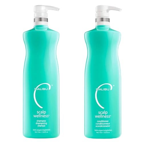 Malibu C Malibu C Scalp Wellness Shampoo and Conditioner Set  Nourishing and Restorative Scalp Care for All Hair Types  Gentle Enough for Daily Use  Formulated with Plant Proteins and Vitamin C 338 oz