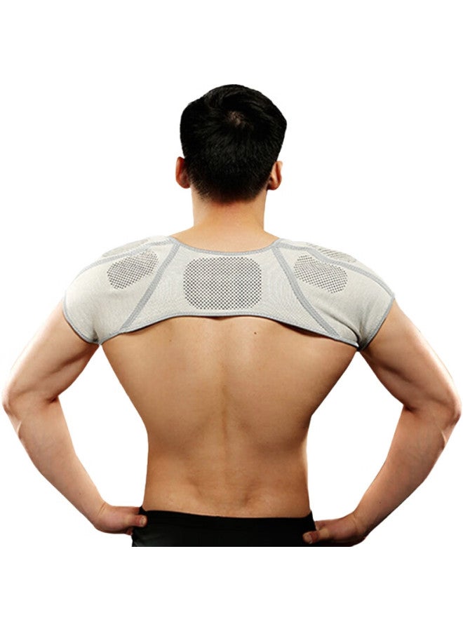 chidong Self-Heating Shoulder Support Sleeve, Shoulder Periarthritis Shoulder Wrap Shoulder Pad, Unisex Shoulder Vest, Postpartum Warmth, Size S - Image 3